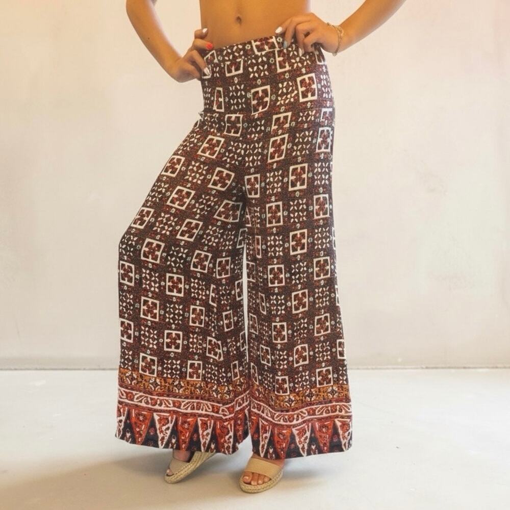 Minkpink Tiki Palazzo Pants Size XS Wide Leg Boho Flowy